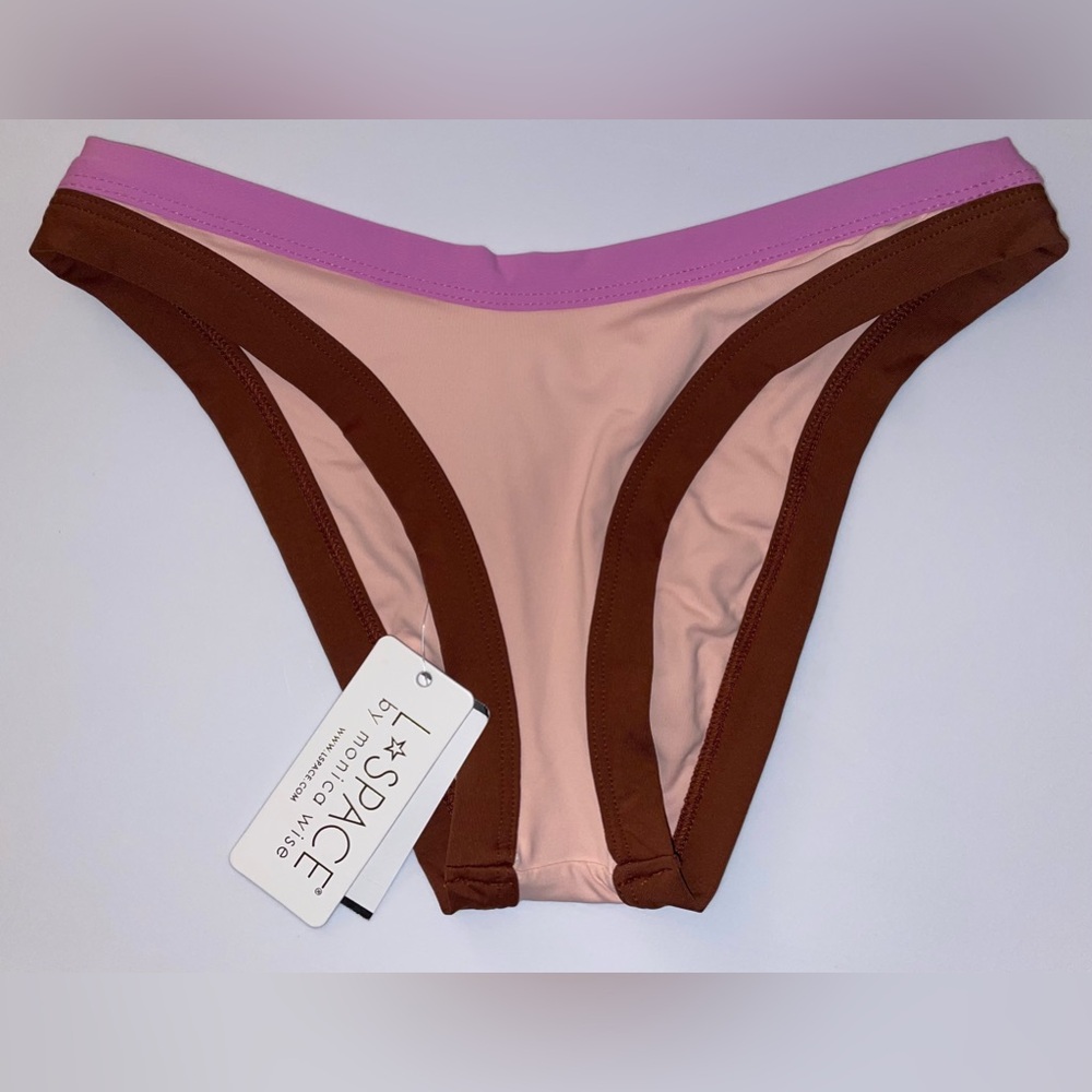 L*Space Pink and Brown Bikini Bottom